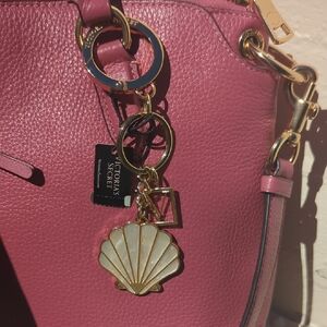 Victoria's Secret Bag Charm with Gold Shell Accent